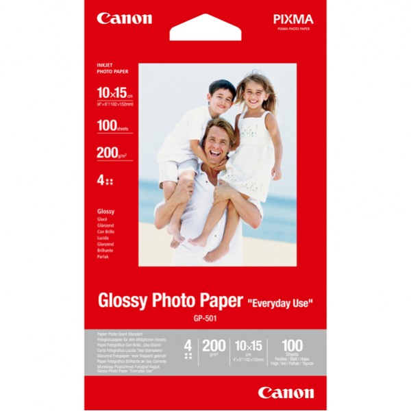 Canon - Carta lucida fotografica GP-501 - 4 x 6 Canon - Carta lucida fotografica GP-501 - 4 x 6