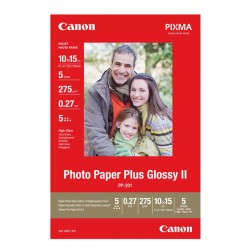 Canon - Carta fotografica Plus Glossy II PP-201 - 10 x 15 cm - 5 Fogli - 2311B053