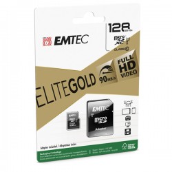Emtec - Micro SDXC Class 10 Gold + con Adattatore - ECMSDM128GXC10GP - 128GB
