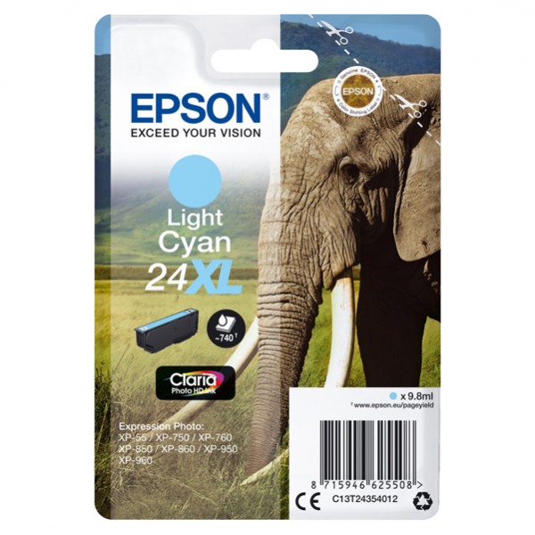 Epson - Cartuccia ink - 24XL - Ciano chiaro - C13T24354012 - 9,8ml