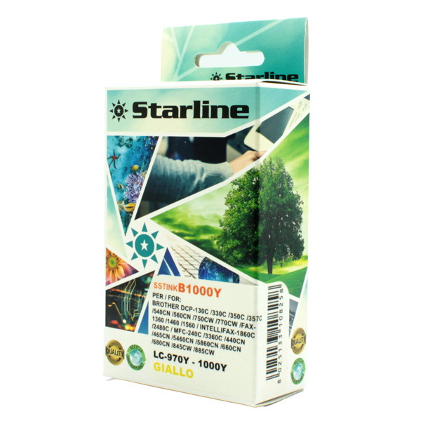 Starline - Cartuccia ink - per Brother - Giallo - LC1000Y - 20ml Starline - Cartuccia ink - per Brother - Giallo - LC1000Y - 20ml