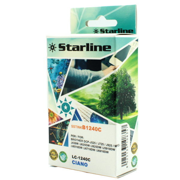 Starline - Cartuccia ink - per Brother - Ciano - LC1240C - 12ml Starline - Cartuccia ink - per Brother - Ciano - LC1240C - 12ml