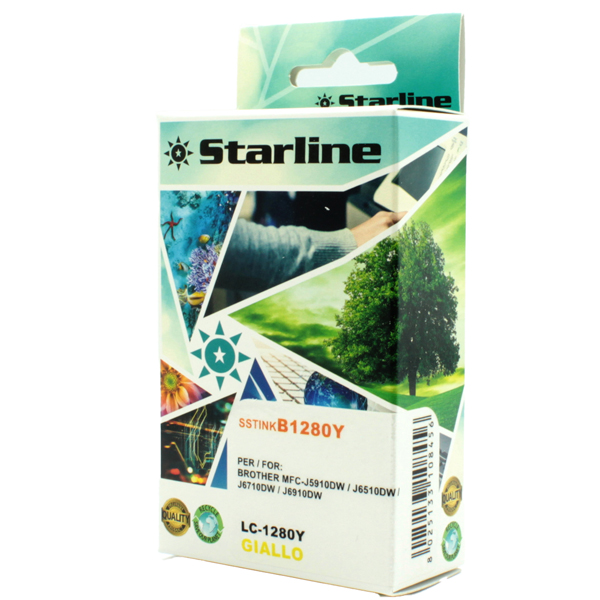 Starline - Cartuccia ink - per Brother - Giallo - LC1280XLY - 16,6ml Starline - Cartuccia ink - per Brother - Giallo - LC1280XLY - 16,6ml