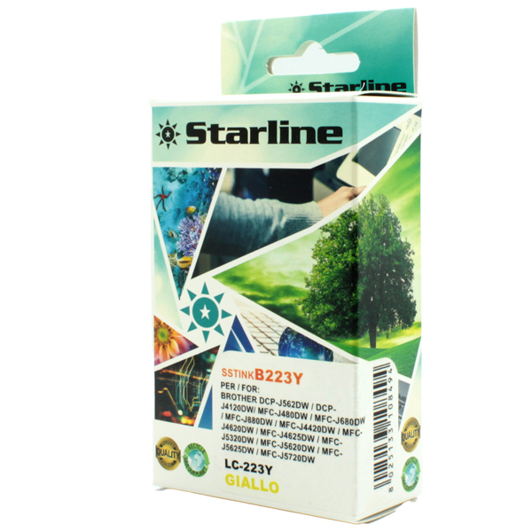 Starline - Cartuccia ink - per Brother - Giallo - LC223Y - 9ml Starline - Cartuccia ink - per Brother - Giallo - LC223Y - 9ml