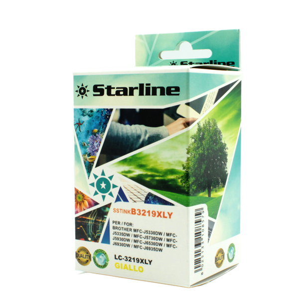 Starline - Cartuccia ink - per Brother - Giallo - LC3219XLY - 17ml Starline - Cartuccia ink - per Brother - Giallo - LC3219XLY - 17ml