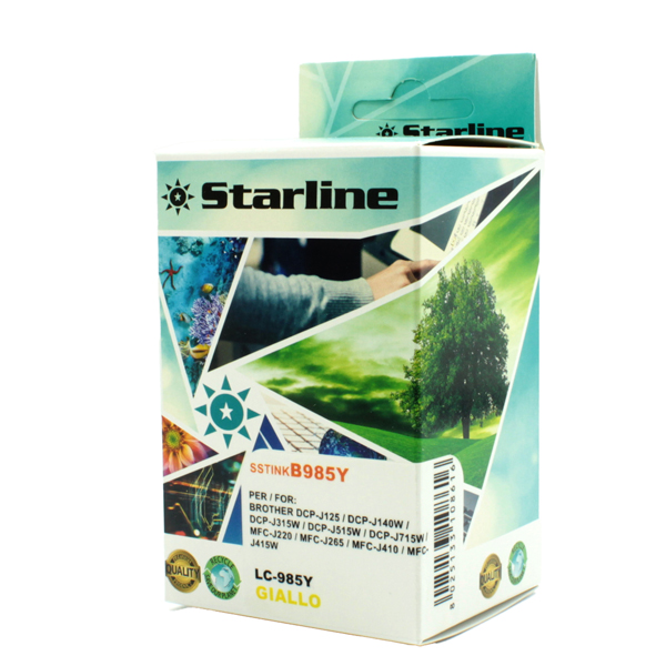 Starline - Cartuccia ink - per Brother - Giallo - LC985Y - 15ml Starline - Cartuccia ink - per Brother - Giallo - LC985Y - 15ml