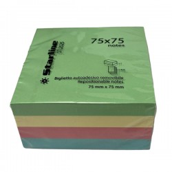 Biglietti adesivi Cubo - assortito tenue - 75 x 75mm - 70gr - 400 fogli - Starline.