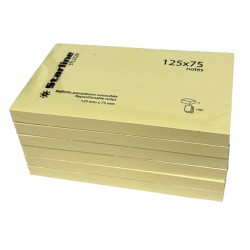 Blocchetto biglietti adesivi - giallo - 75 x 125mm - 70gr - 100 fogli - Starline