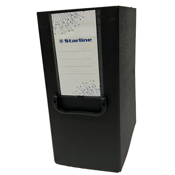 Scatola archivio con maniglia - dorso 16 cm - 25 x 35 cm - nero - Starline Scatola archivio con maniglia - dorso 16 cm - 25 x 35 cm - nero - Starline