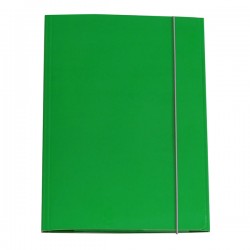 Cartella 3 lembi con elastico Queen - A4 - dorso variabile - cartone plastificato - verde - Starline