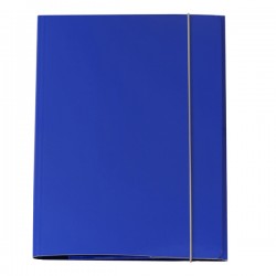 Cartella 3 lembi con elastico Queen - A4 - dorso variabile - cartone plastificato - blu - Starline
