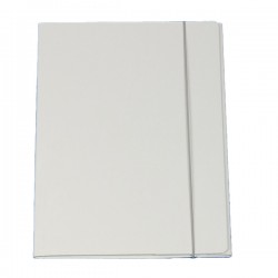 Cartella 3 lembi con elastico Queen - A4 - dorso variabile - cartone plastificato - bianco - Starline