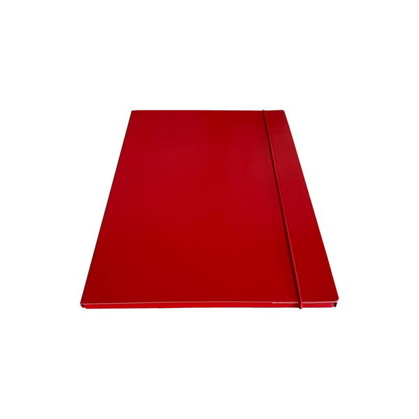 Cartella 3 lembi con elastico - 25 x 34 cm - dorso 1cm - rosso - Starline