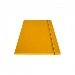 Cartella 3 lembi con elastico - 25 x 34 cm - dorso 1cm - giallo - Starline