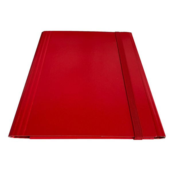 Cartella 3 lembi con elastico piatto - A4 - dorso variabile - rosso - Starline Cartella 3 lembi con elastico piatto - A4 - dorso variabile - rosso - Starline