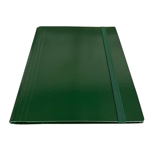 Cartella 3 lembi con elastico piatto - A4 -dorso variabile - verde - Starline Cartella 3 lembi con elastico piatto - A4 -dorso variabile - verde - Starline