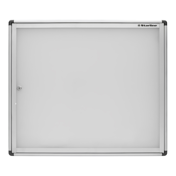 Bacheca per interni - con anta battente - fondo bianco magnetico - 6 fogli A4 - orizzontale - Starline Bacheca per interni - con anta battente - fondo bianco magnetico - 6 fogli A4 - orizzontale - Starline