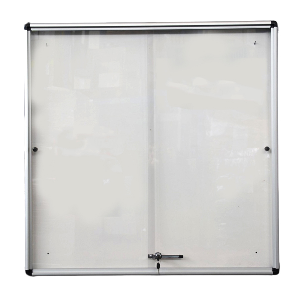 Bacheca per interni - con anta scorrevoli - fondo bianco magnetico - 12 fogli A4 - verticale - Starline Bacheca per interni - con anta scorrevoli - fondo bianco magnetico - 12 fogli A4 - verticale - Starline