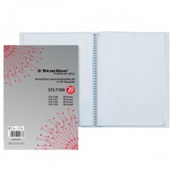 Portalistini personalizzabile - PP - 22 x 30 cm - 20 buste - trasparente - Starline