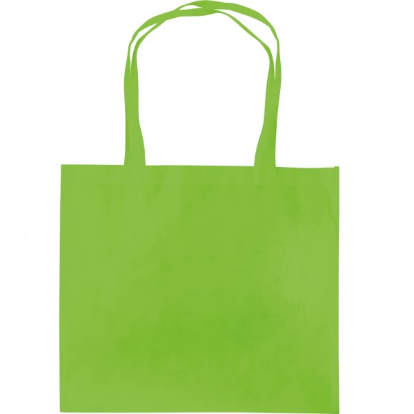 BORSA SHOPPER CON SOFFIETTO IN TNT (80 VA (verde acido)