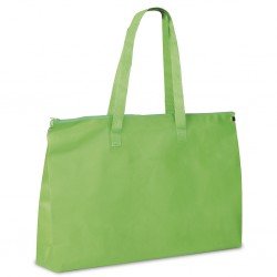 BORSA SHOPPING CON CHIUSURA LAMPO IN TNT (100 Verde Acido