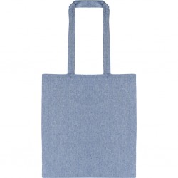 BORSA SHOPPING IN COTONE RICICLATO 100% (150 Blu