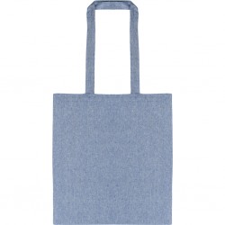 BORSA SHOPPING IN COTONE RICICLATO 100% (150 Blu