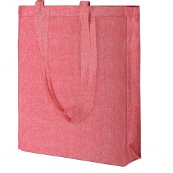 BORSA SHOPPING IN COTONE RICICLATO 100% (150 Rosso