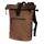 scomparto principale con doppia chiusura a zip e con fibbia in plastica, con tasca interna imbottita per portatile e altra tasca interna con chiusura a zip. Tasca frontale con chiusura a zip, schienale e spallacci imbottiti con materiale traspirante M (marrone)