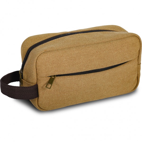 BEAUTY CASE VINTAGE IN POLICOTONE CANVAS KA (kaki)