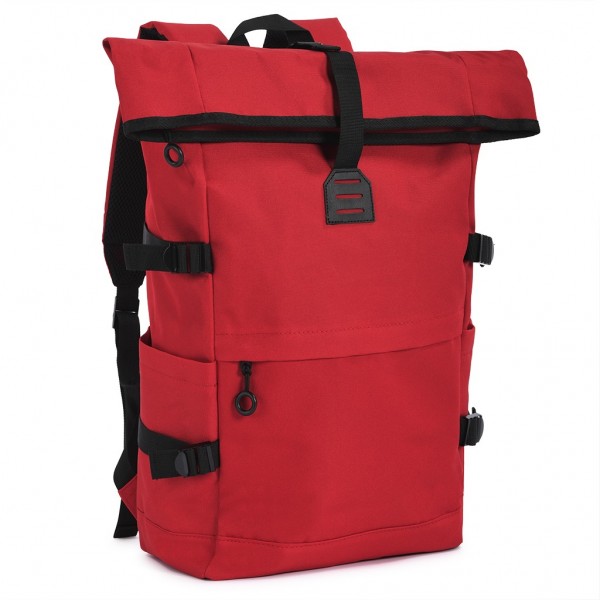 ampio scomparto principale con chiusura a zip e con fibbia in metallo, con tasche interne aperte, tasca frontale con chiusura a zip, due tasche laterali aperte, tasca posteriore imbottita per portatile con chiusura a zip, schienale e spallacci imbottiti. Fibbie di regolazione in metallo ampio scomparto principale con chiusura a zip e con fibbia in metallo, con tasche interne aperte, tasca frontale con chiusura a zip, due tasche laterali aperte, tasca posteriore imbottita per portatile con chiusura a zip, schienale e spallacci imbottiti. Fibbie di regolazione in metallo