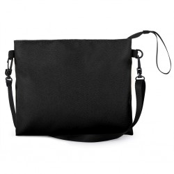 dal design lineare e giovanile, con tracolla regolabile e staccabile a mezzo moschettoni in plastica. Con chiusura a zip N (nero)