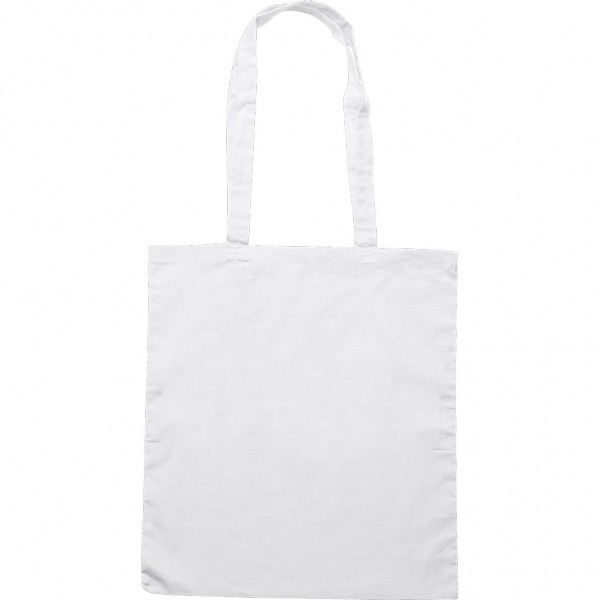 BORSA SHOPPER IN COTONE (130 B (bianco)