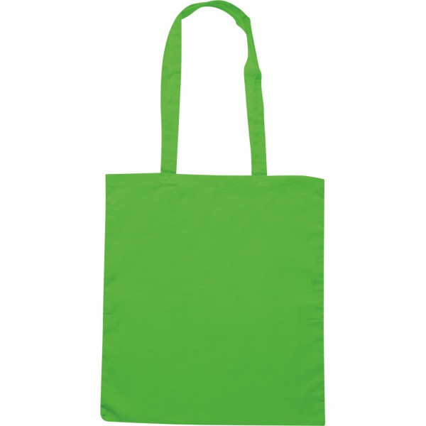 BORSA SHOPPER IN COTONE (130 VA (verde acido)