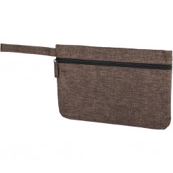 BUSTA PORTA DOCUMENTI MELANGE IN POLIESTERE 600D E PVC Marrone