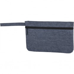 BUSTA PORTA DOCUMENTI MELANGE IN POLIESTERE 600D E PVC Blu navy