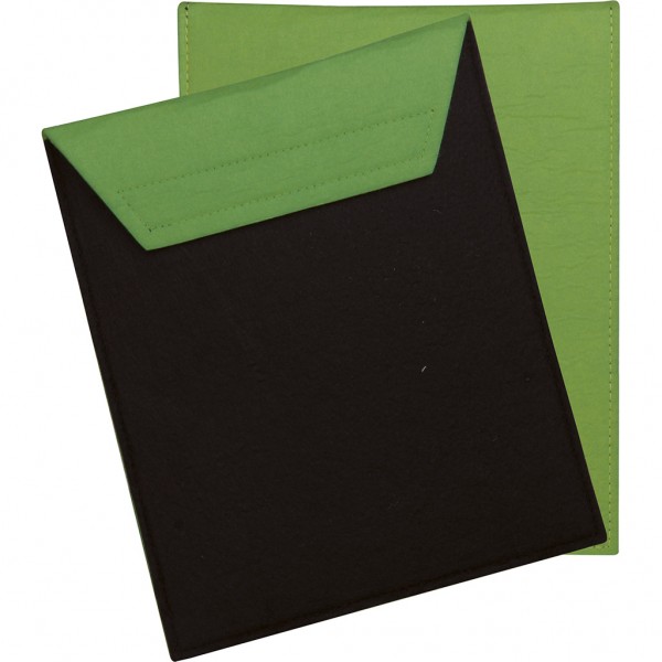 CUSTODIA PORTA IPAD 2 IN FELTRO Nero/Verde