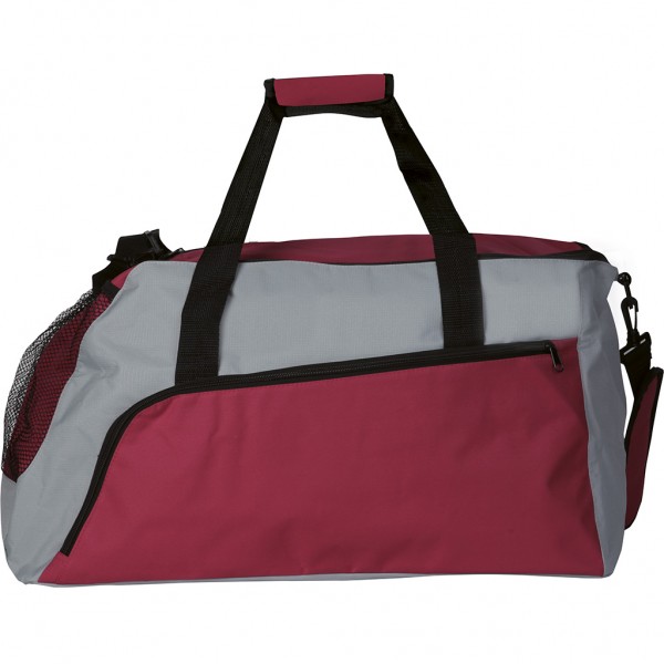 BORSA SPORTIVA IN POLIESTERE 600D E RIBSTOP Grigio/Rosso