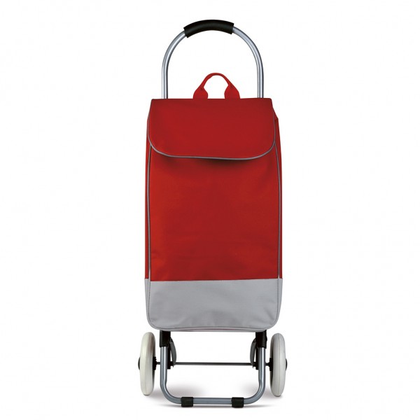 BORSA CON RUOTE IN POLIESTERE 600D E METALLO Rosso