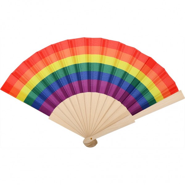 VENTAGLIO ARCOBALENO IN RPET E LEGNO