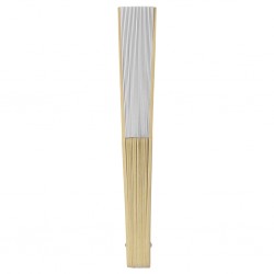 richiudibile, in bambù e carta, lunghezza 21 cm B (bianco)