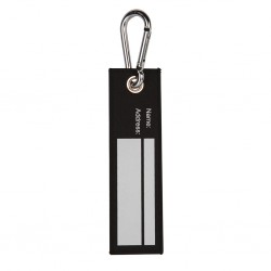 TARGHETTA DA VALIGIA IN POLIESTERE E METALLO Nero