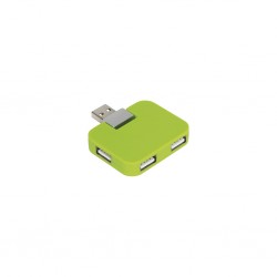 CONNETTORE USB A 4 PORTE IN PLASTICA Verde Acido