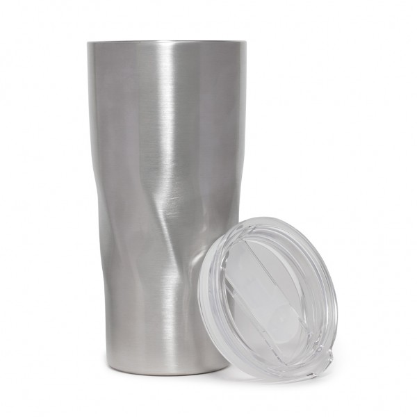 TAZZA TERMICA 500 ML CON DOPPIA PARETE ISOLANTE IN ACCIAIO INOX  IMBALLI: 24/12 MISURE: Ø 8,