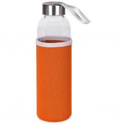 BOTTIGLIA DA 500 ML IN VETRO CON CUSTODIA IN NEOPRENE Arancione