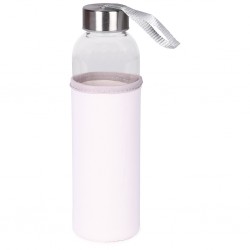 BOTTIGLIA DA 500 ML IN VETRO CON CUSTODIA IN NEOPRENE Bianco