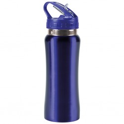 BORRACCIA SPORTIVA DA 600 ML IN ACCIAIO E PLASTICA Blu