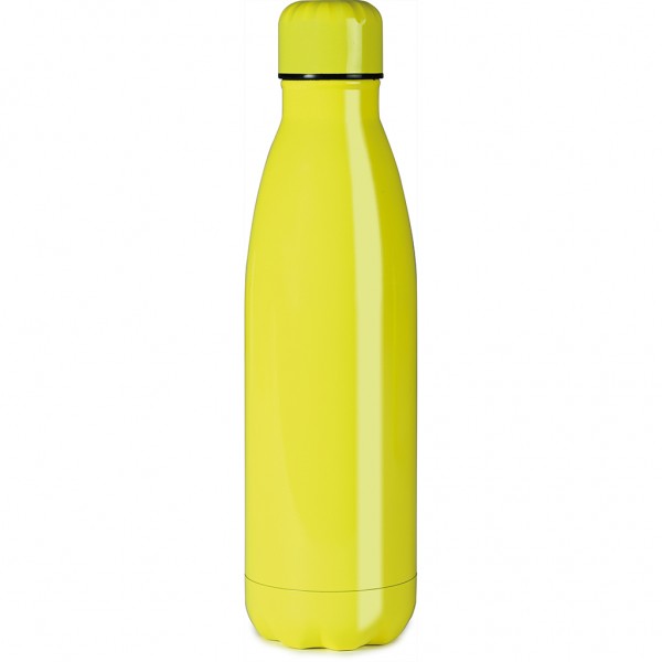BOTTIGLIA TERMICA IN ACCIAIO 500 ML CON DOPPIA PARETE ISOLANTE Giallo