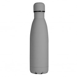 THERMO 500 ML SOFT TOUCH CON DOPPIA PARETE ISOLANTE IN ACCIAIO INOX Grigio