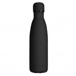 THERMO 500 ML SOFT TOUCH CON DOPPIA PARETE ISOLANTE IN ACCIAIO INOX Nero